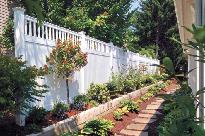 White Vinyl Privacy With
